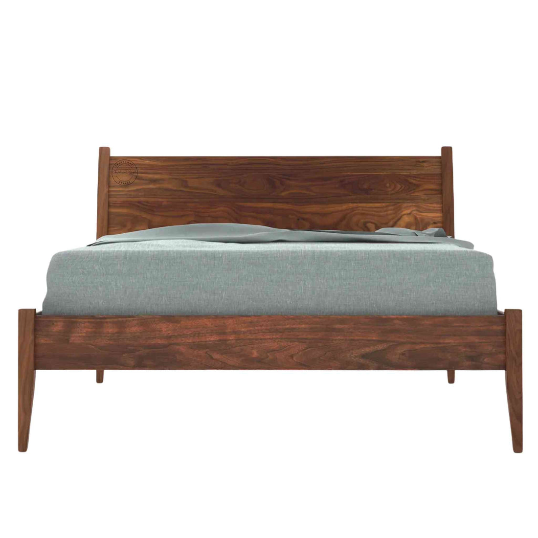 wooden king size bed with mattress