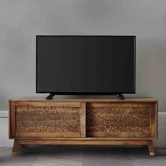 Aarika TV Cabinet handmade with premium mango wood and best suitable for home decor and furniture