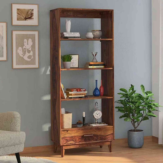 The Ajanta Bookcase furniture, which is made from sheesham wood, is an excellent choice for interior decoration and home decor.