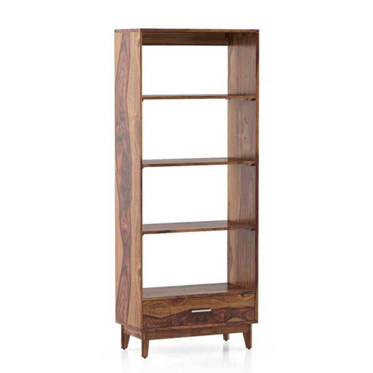 Handcrafted Ajanta sheesham Wood Bookshelf for office and home furniture.