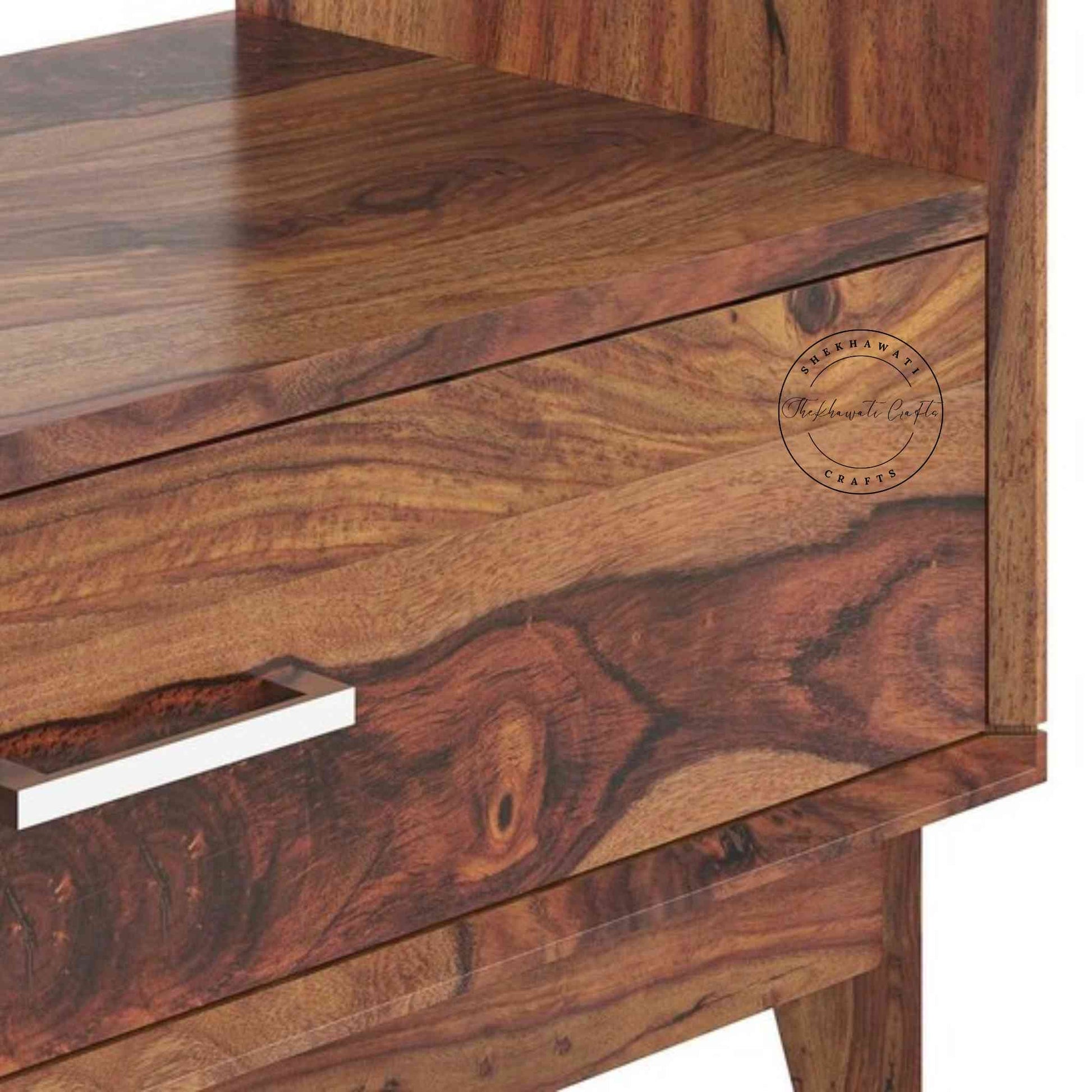 Handcrafted Ajanta sheesham Wood Bookshelf for office and home furniture.