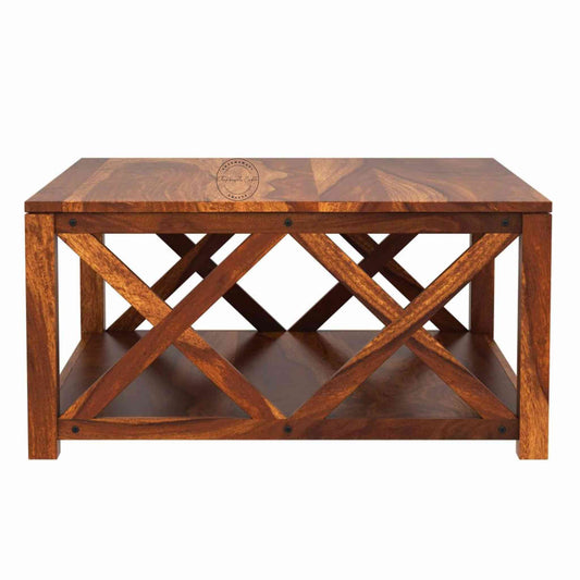 Ala X Center Table furniture, which is made from sheesham wood, is an excellent choice for interior design and home decor.