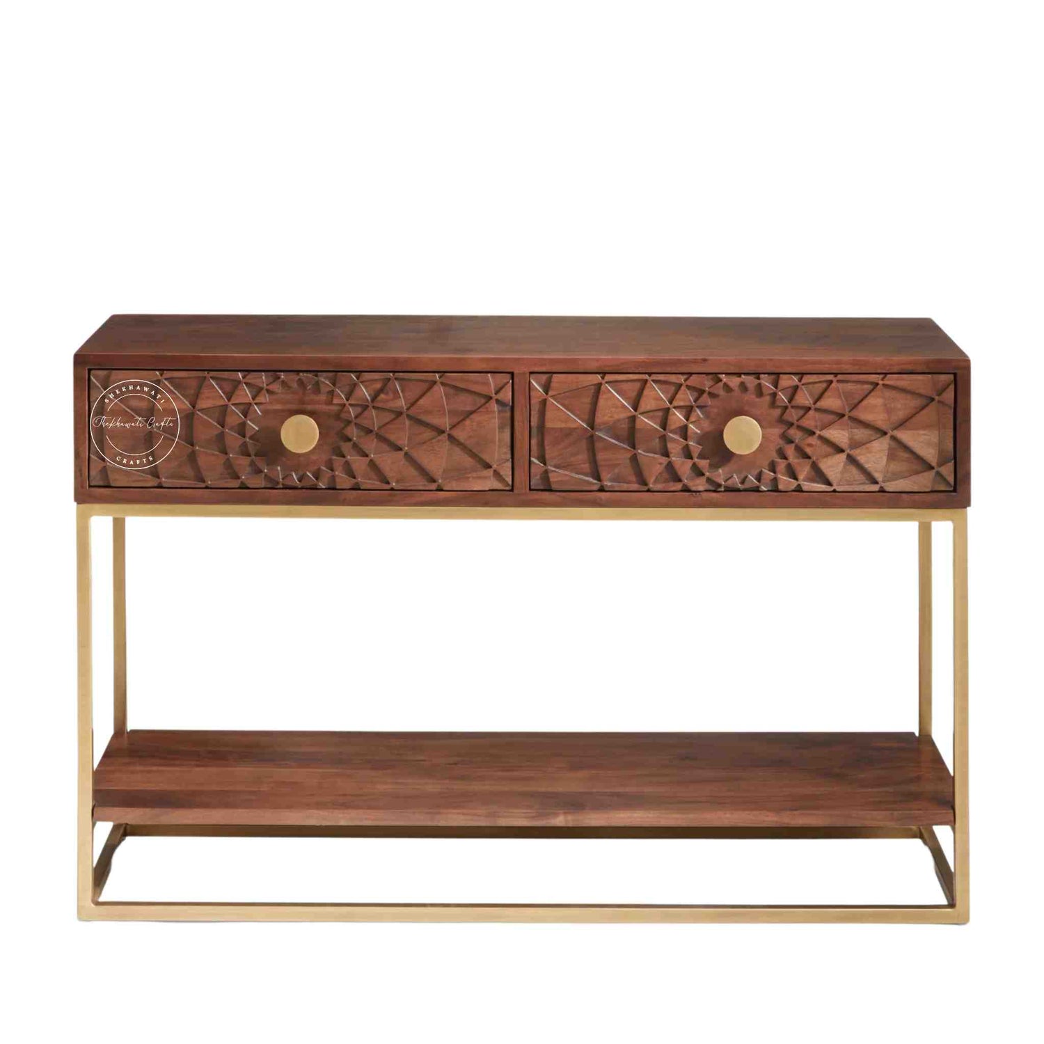 Belgium Console Table, handcrafted with sheesham wood for home and office furniture and interior design use