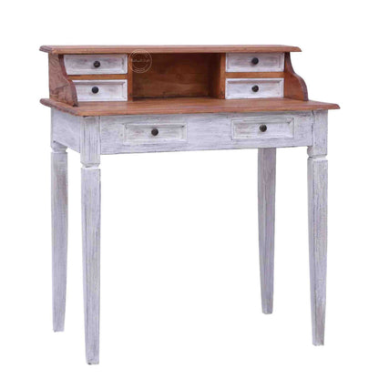 Cleo Mango Wood Study Table - Shekhawati Crafts