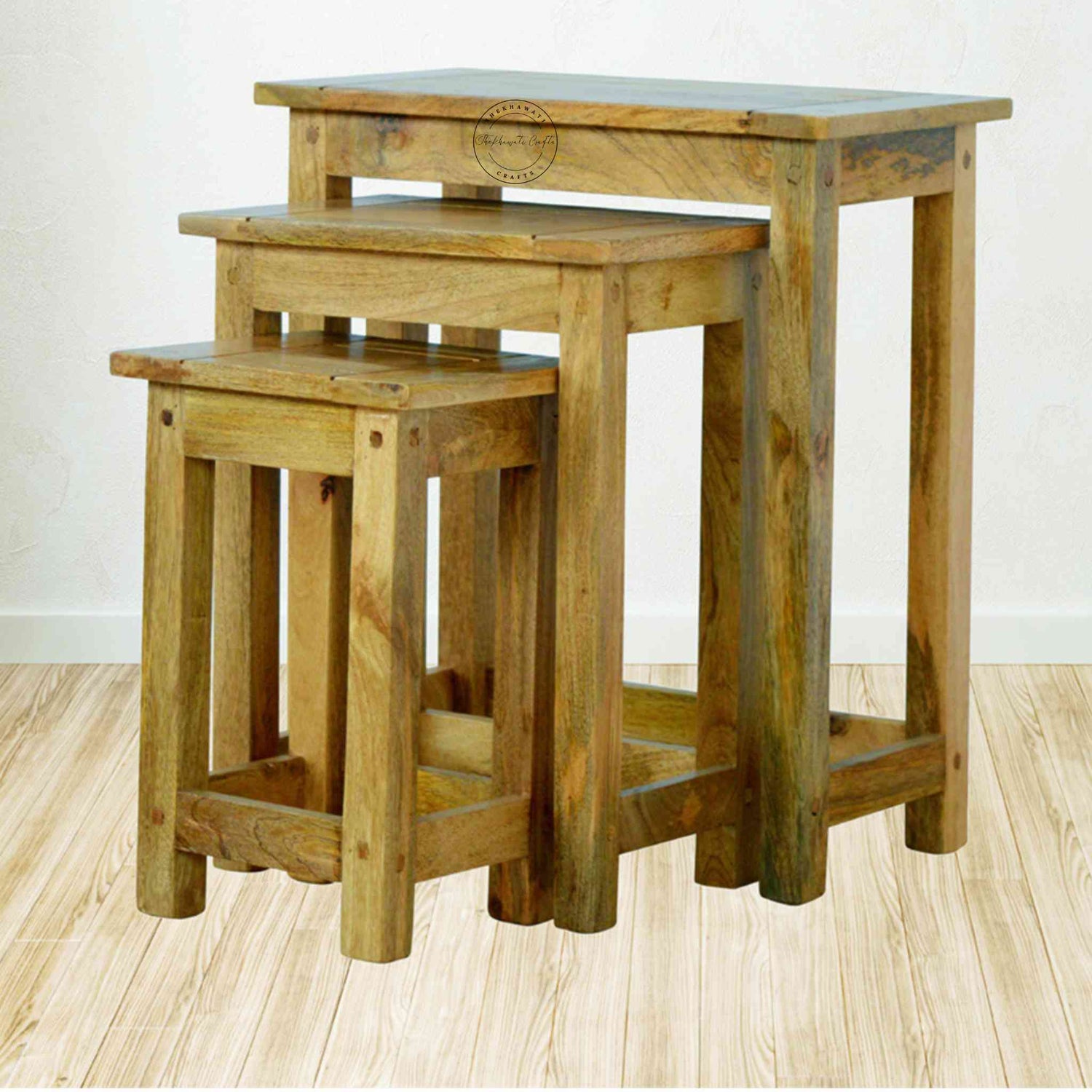 Josiah Stool Set, made from mango wood, is an excellent choice for interior design and home decor. suitable for any space furniture