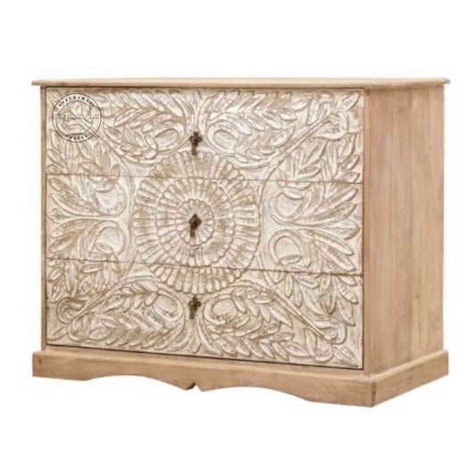 Karya Chest of Drawer, made from mango wood, is an excellent choice for interior design and home decor. suitable for home and office furniture