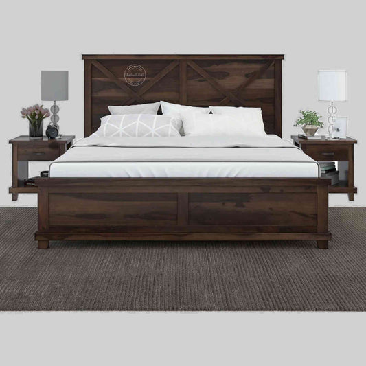 Keira King Size Bed, made from sheesham wood, is an excellent choice for interior design and home decor. suitable for bedroom furniture