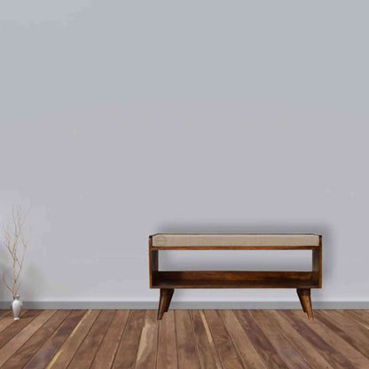 Lammi Bench with Shelf, made from sheesham wood, is an excellent choice for interior design and home decor. suitable for entrance and office furniture