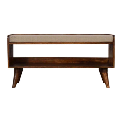 Lammi Bench with Shelf, made from sheesham wood, is an excellent choice for interior design and home decor. suitable for entrance and office furniture