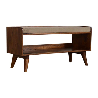 Lammi Bench with Shelf, made from sheesham wood, is an excellent choice for interior design and home decor. suitable for entrance and office furniture