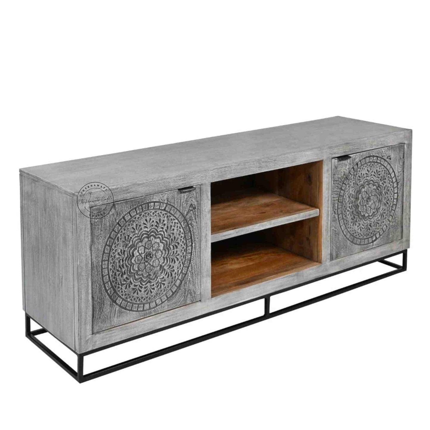 Lavender Vintage TV Cabinet - Shekhawati Crafts