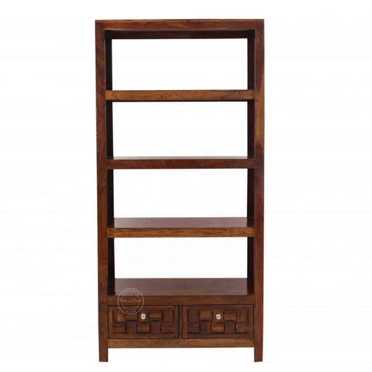 Nivar Bookshelve, made from sheesham wood, is an excellent choice for interior design and home decor. suitable for home library and office furniture