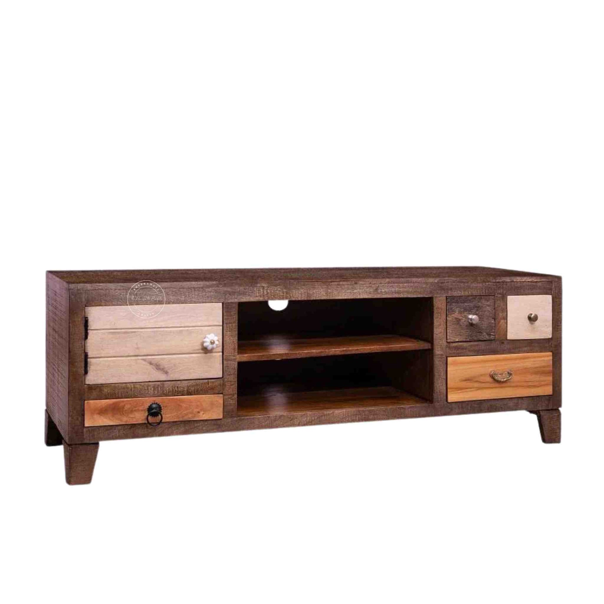 Oslo Mango Wood TV Cabinet - Shekhawati Crafts