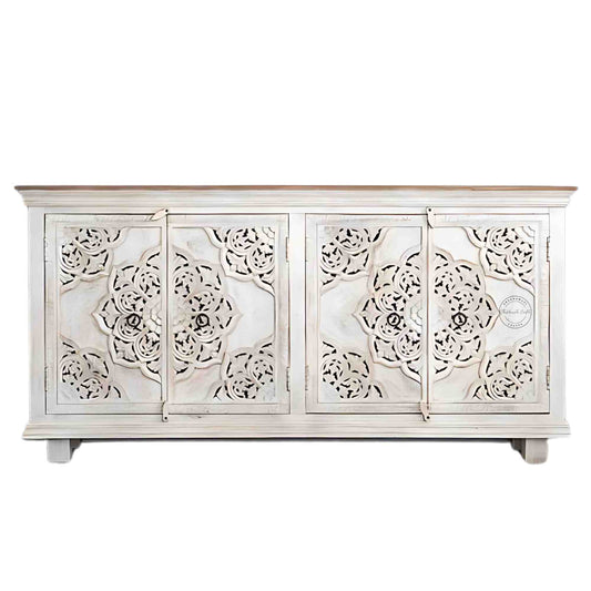 Royal Marri Sideboard, made from mango wood, is an excellent choice for interior design and home decor. Suitable for the bedroom, living room, and office furniture.