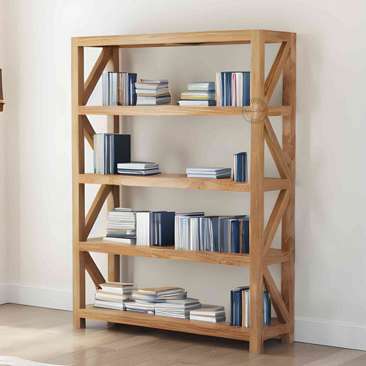 Sia Bookshelve, made from sheesham wood, is an excellent choice for interior design and home decor. suitable for home library and office furniture